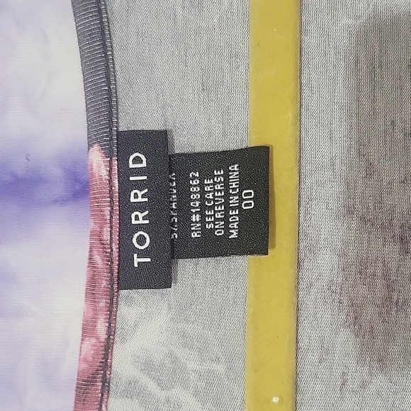 Torrid Women's Foral Flowy High Low Short Sleeve Top Size 00 M-L - Picture 5 of 10